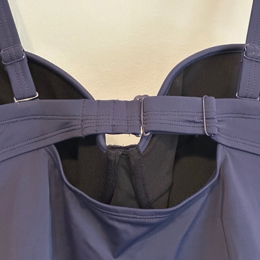 Torrid Peplum Underwire Swim Top - Blue 3X D/DD - Picture 11 of 11